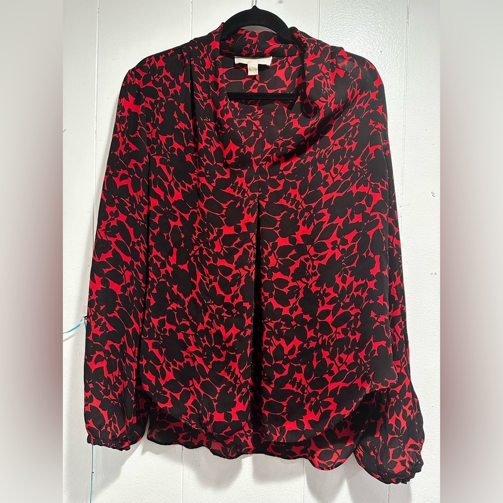 MICHAEL Michael Kors Red and Black Blouse
